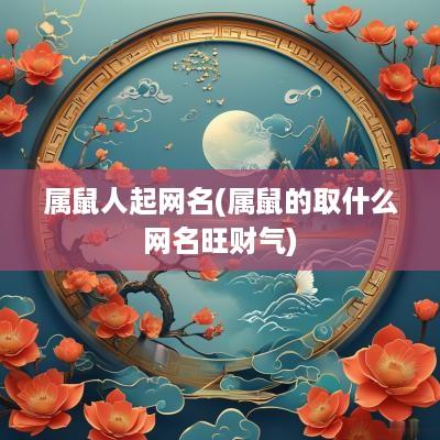 属鼠人起网名(属鼠的取什么网名旺财气)