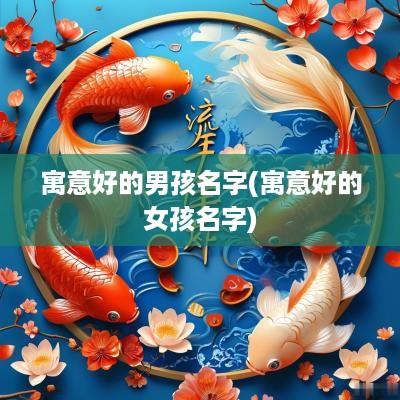 寓意好的男孩名字(寓意好的女孩名字)