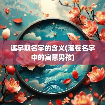 溪字取名字的含义(溪在名字中的寓意男孩)