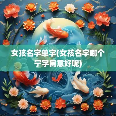 女孩名字单字(女孩名字哪个宁字寓意好呢)