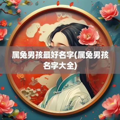 属兔男孩最好名字(属兔男孩名字大全)