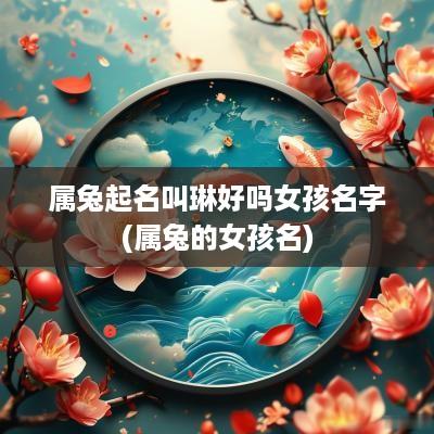 属兔起名叫琳好吗女孩名字(属兔的女孩名)