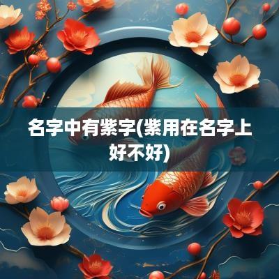 名字中有紫字(紫用在名字上好不好)