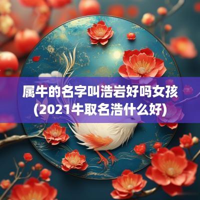 属牛的名字叫浩岩好吗女孩(2025牛取名浩什么好)
