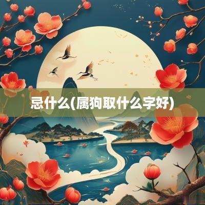 忌什么(属狗取什么字好)