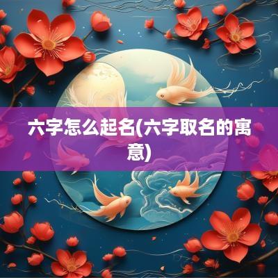 六字怎么起名(六字取名的寓意)