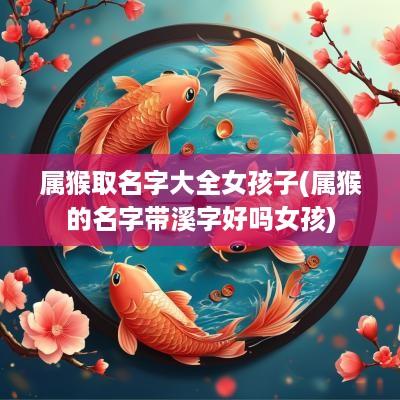 属猴取名字大全女孩子(属猴的名字带溪字好吗女孩)