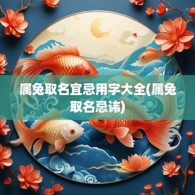 属兔取名宜忌用字大全(属兔取名忌讳)