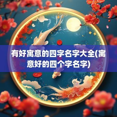 有好寓意的四字名字大全(寓意好的四个字名字)