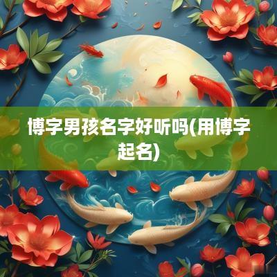 博字男孩名字好听吗(用博字起名)