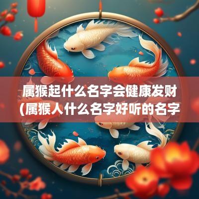 属猴起什么名字会健康发财(属猴人什么名字好听的名字女孩)