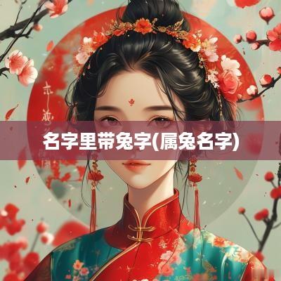 名字里带兔字(属兔名字)