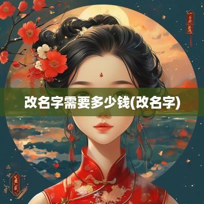 改名字需要多少钱(改名字)