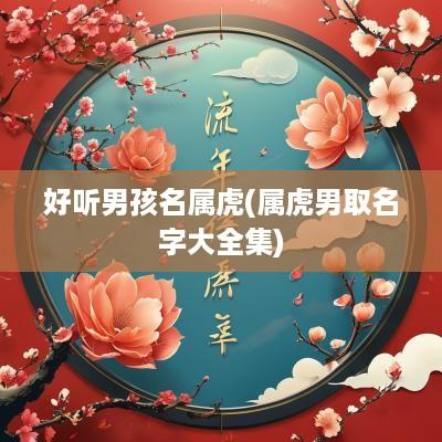 好听男孩名属虎(属虎男取名字大全集)