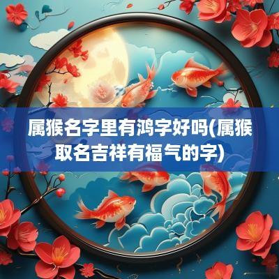 属猴名字里有鸿字好吗(属猴取名吉祥有福气的字)
