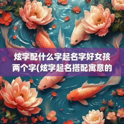 炫字配什么字起名字好女孩两个字(炫字起名搭配寓意的字)