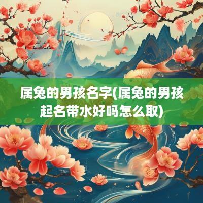 属兔的男孩名字(属兔的男孩起名带水好吗怎么取)