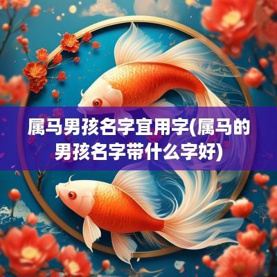 属马男孩名字宜用字(属马的男孩名字带什么字好)