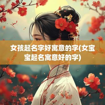 女孩起名字好寓意的字(女宝宝起名寓意好的字)