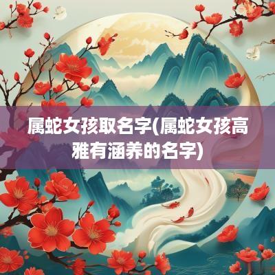 属蛇女孩取名字(属蛇女孩高雅有涵养的名字)