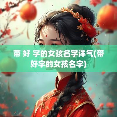 带 好 字的女孩名字洋气(带好字的女孩名字)