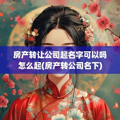 房产转让公司起名字可以吗怎么起(房产转公司名下)