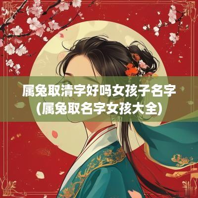 属兔取清字好吗女孩子名字(属兔取名字女孩大全)