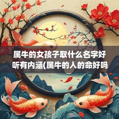 属牛的女孩子取什么名字好听有内涵(属牛的人的命好吗女孩名字叫什么)