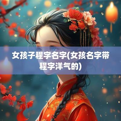 女孩子程字名字(女孩名字带程字洋气的)