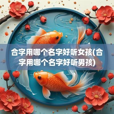 合字用哪个名字好听女孩(合字用哪个名字好听男孩)