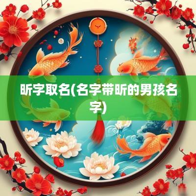 昕字取名(名字带昕的男孩名字)