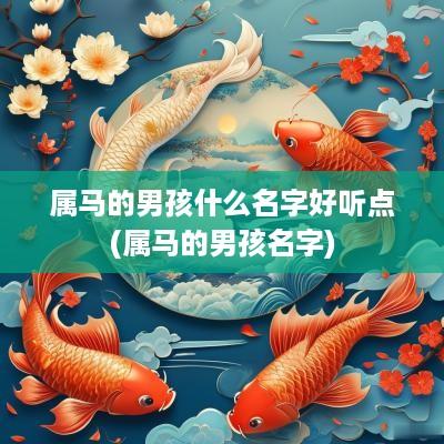 属马的男孩什么名字好听点(属马的男孩名字)