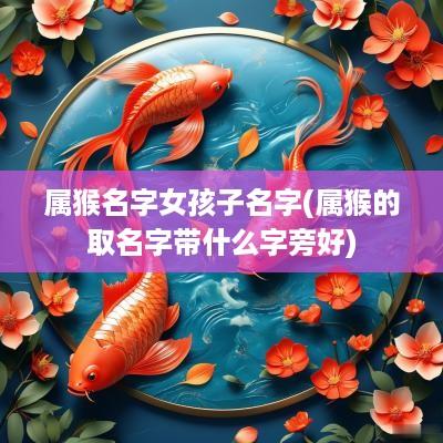 属猴名字女孩子名字(属猴的取名字带什么字旁好)