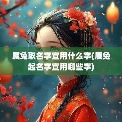 属兔取名字宜用什么字(属兔起名字宜用哪些字)