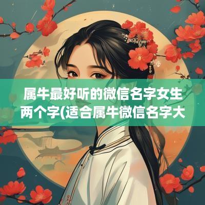 属牛最好听的微信名字女生两个字(适合属牛微信名字大全)