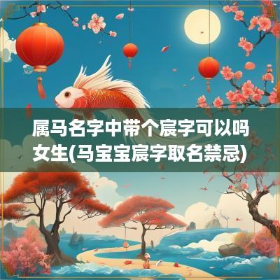 属马名字中带个宸字可以吗女生(马宝宝宸字取名禁忌)