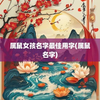 属鼠女孩名字最佳用字(属鼠名字)
