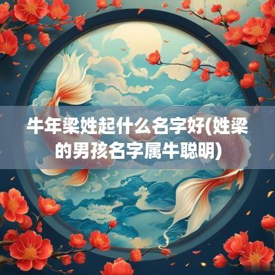蛇年梁姓起什么名字好(姓梁的男孩名字属牛聪明)
