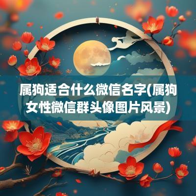 属狗适合什么微信名字(属狗女性微信群头像图片风景)