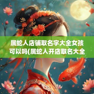 属蛇人店铺取名字大全女孩可以吗(属蛇人开店取名大全)