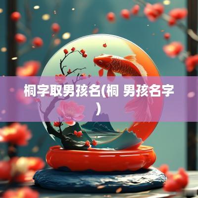 桐字取男孩名(桐 男孩名字)
