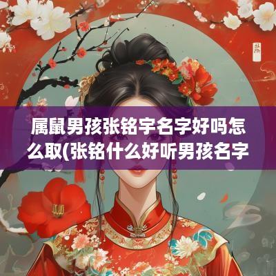 属鼠男孩张铭宇名字好吗怎么取(张铭什么好听男孩名字属牛)