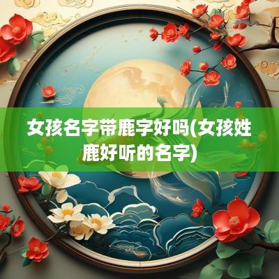 女孩名字带鹿字好吗(女孩姓鹿好听的名字)