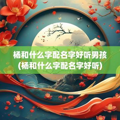 杨和什么字配名字好听男孩(杨和什么字配名字好听)