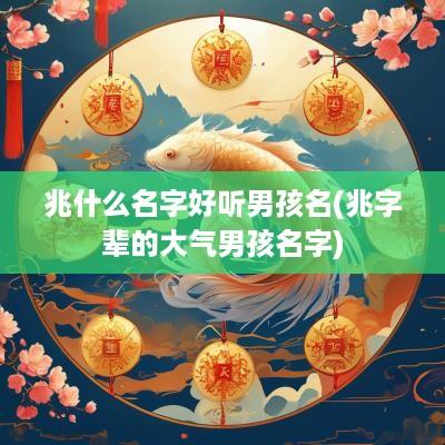 兆什么名字好听男孩名(兆字辈的大气男孩名字)