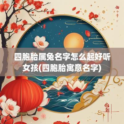 四胞胎属兔名字怎么起好听女孩(四胞胎寓意名字)