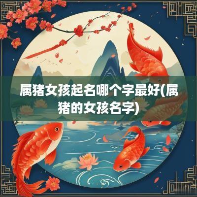 属猪女孩起名哪个字最好(属猪的女孩名字)
