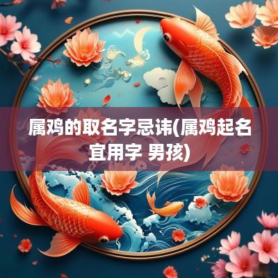 属鸡的取名字忌讳(属鸡起名宜用字 男孩)