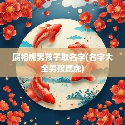 属相虎男孩子取名字(名字大全男孩属虎)