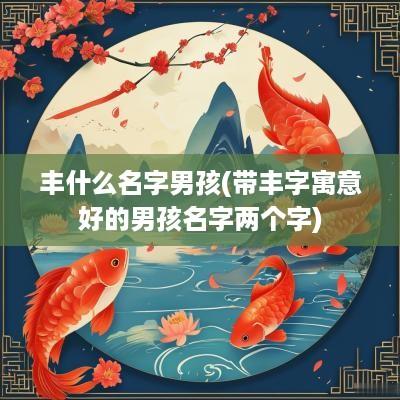丰什么名字男孩(带丰字寓意好的男孩名字两个字)